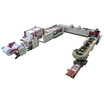 GB-1300-580   卷筒紙高速柔印無線熱膠裝訂聯動生產線