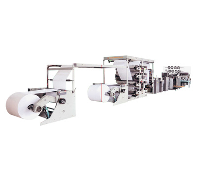 GB-1020SFD 卷筒紙高速柔印騎馬釘聯動生產線  （雙紙路雙飛達）